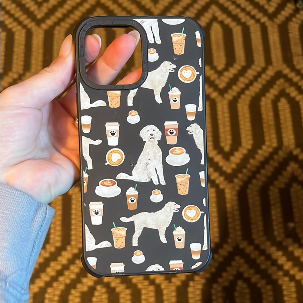 Dog-Themed Phone Case - Black and White